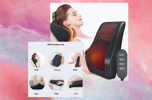 Heated Neck & Back Massager Pillow
